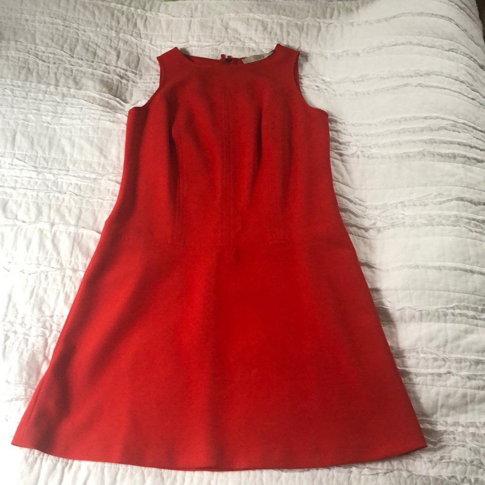 Burnt orange, professional day dress